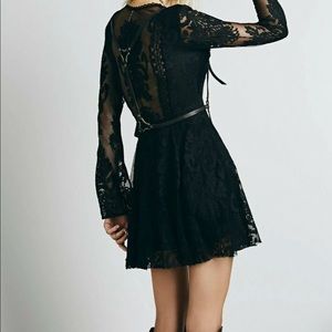 Black Free People Reign Over Me lace dress